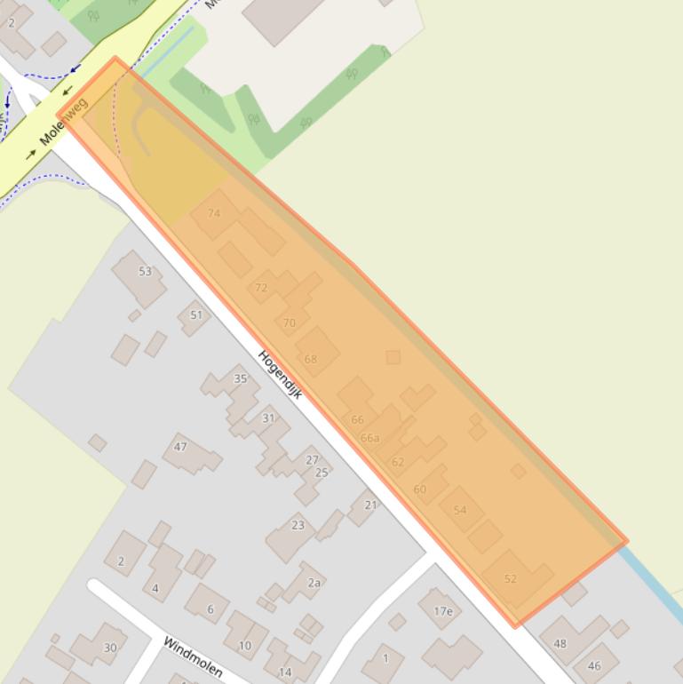 Kaart van postcodegebied 4681RN.