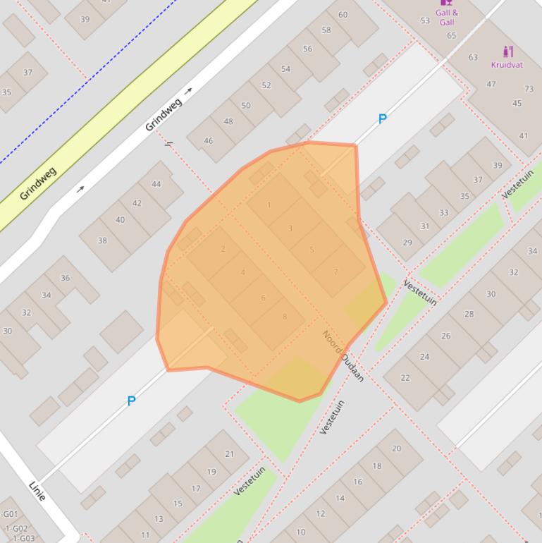 Kaart van postcodegebied 4691AD.