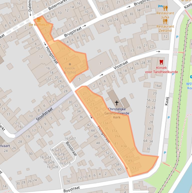 Kaart van postcodegebied 4691CA.