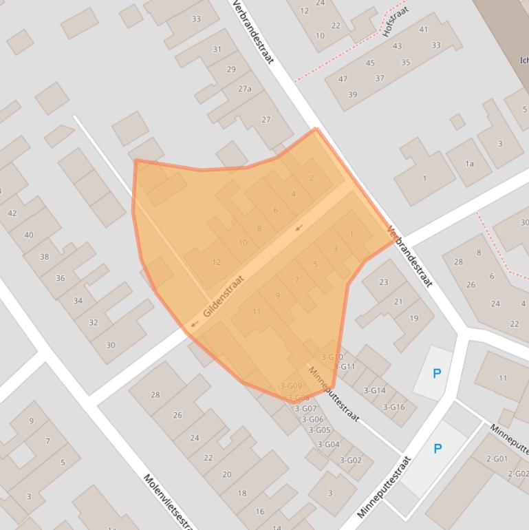 Kaart van postcodegebied 4691CH.