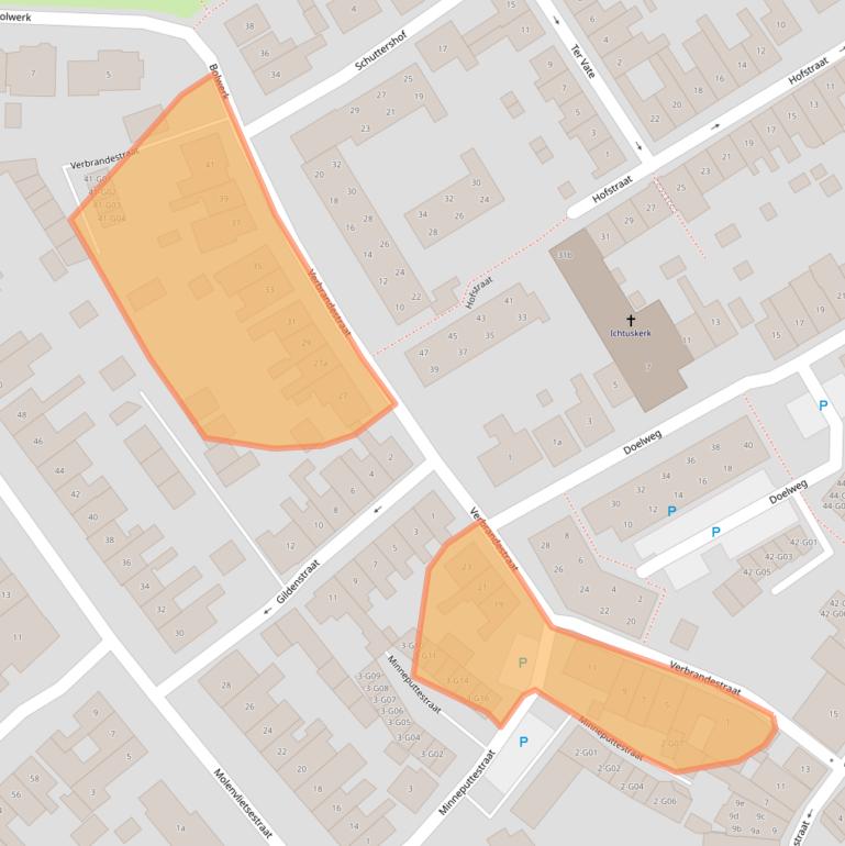 Kaart van postcodegebied 4691CL.