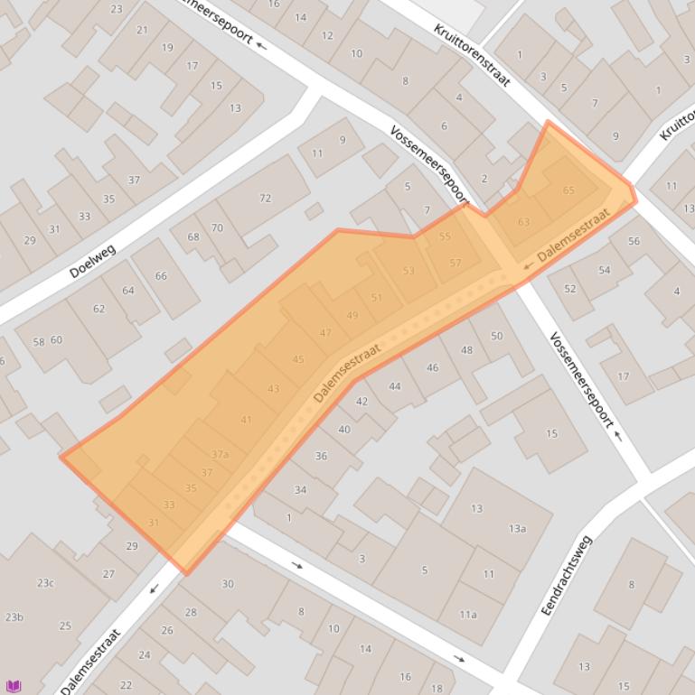 Kaart van postcodegebied 4691CW.