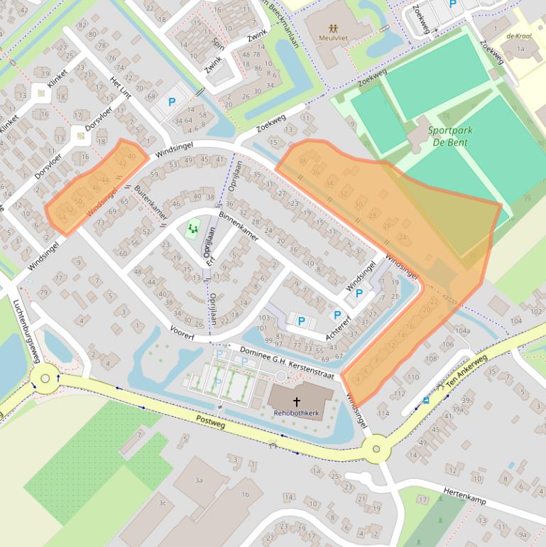 Kaart van postcodegebied 4691DA.