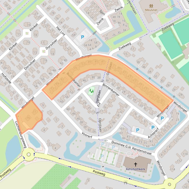 Kaart van postcodegebied 4691DB.