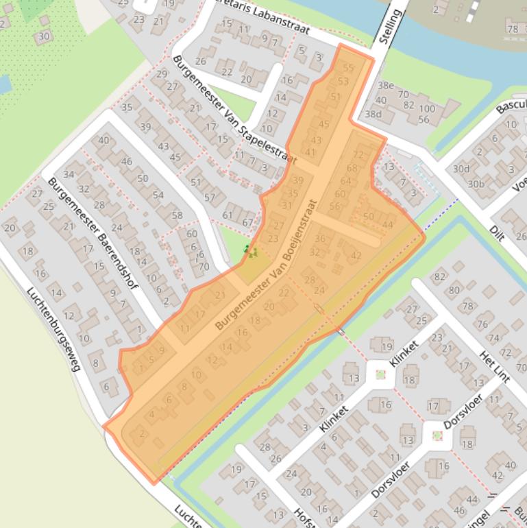 Kaart van postcodegebied 4691DM.