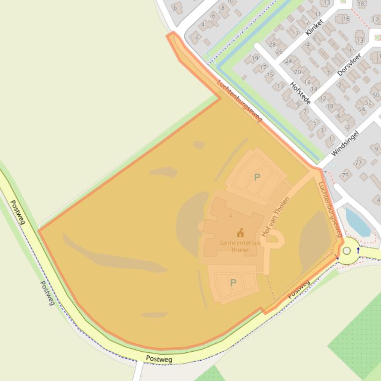 Kaart van postcodegebied 4691DZ.