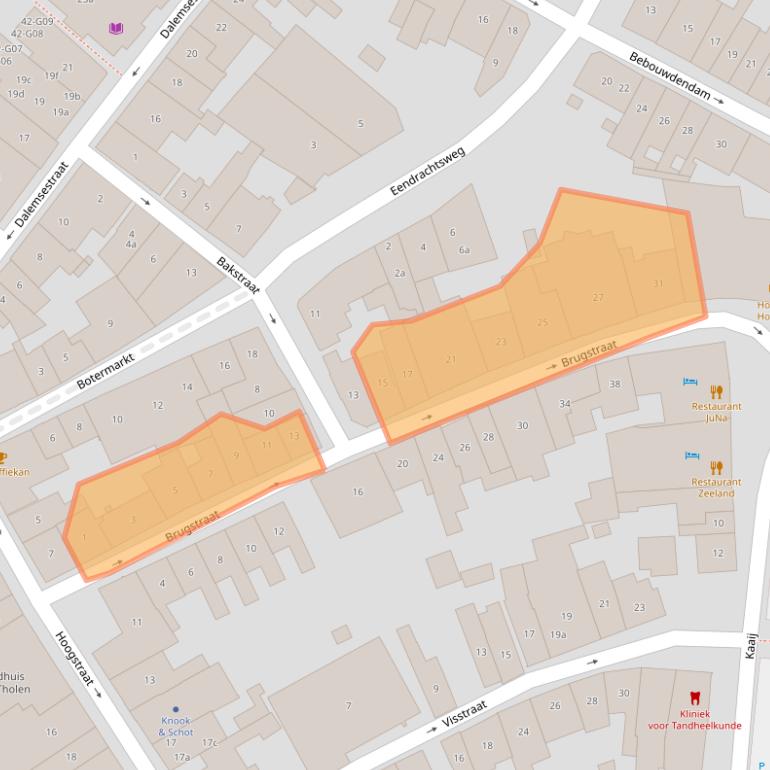 Kaart van postcodegebied 4691EB.