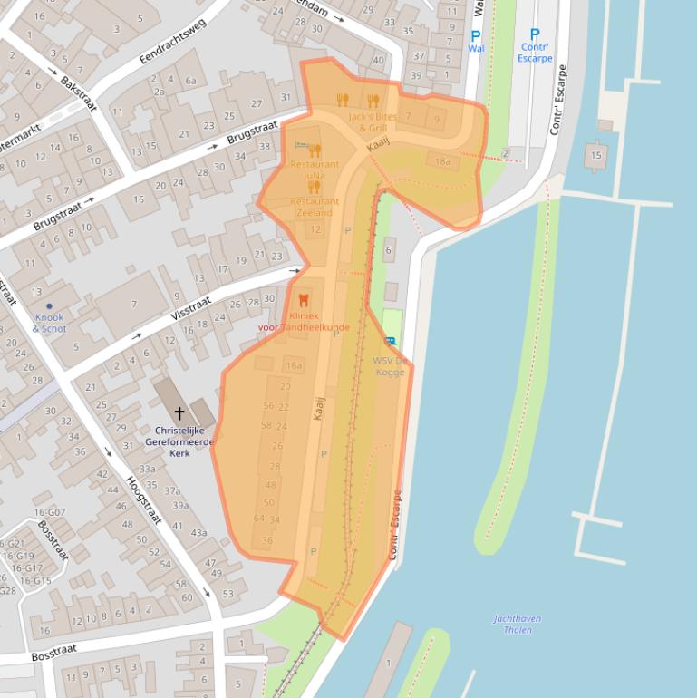 Kaart van postcodegebied 4691EE.