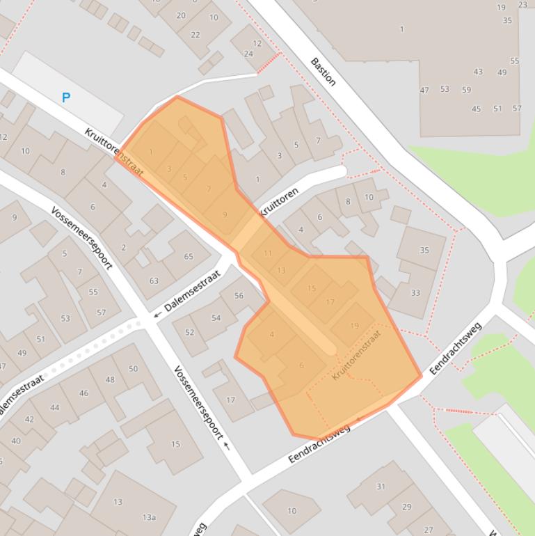 Kaart van postcodegebied 4691EN.