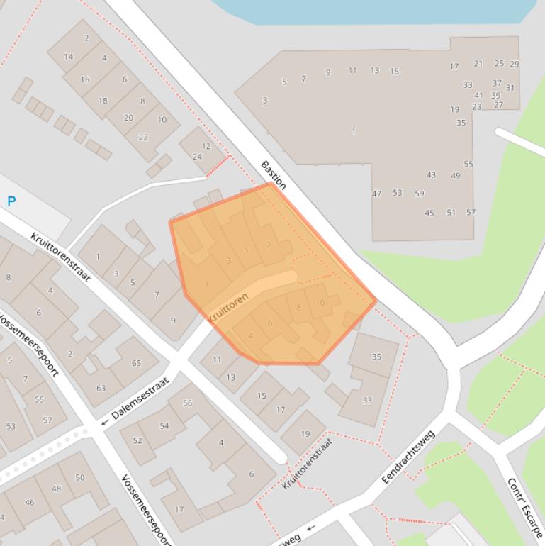 Kaart van postcodegebied 4691EP.