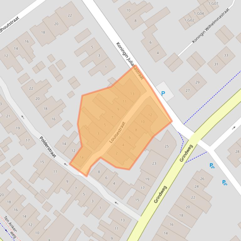 Kaart van postcodegebied 4691EZ.