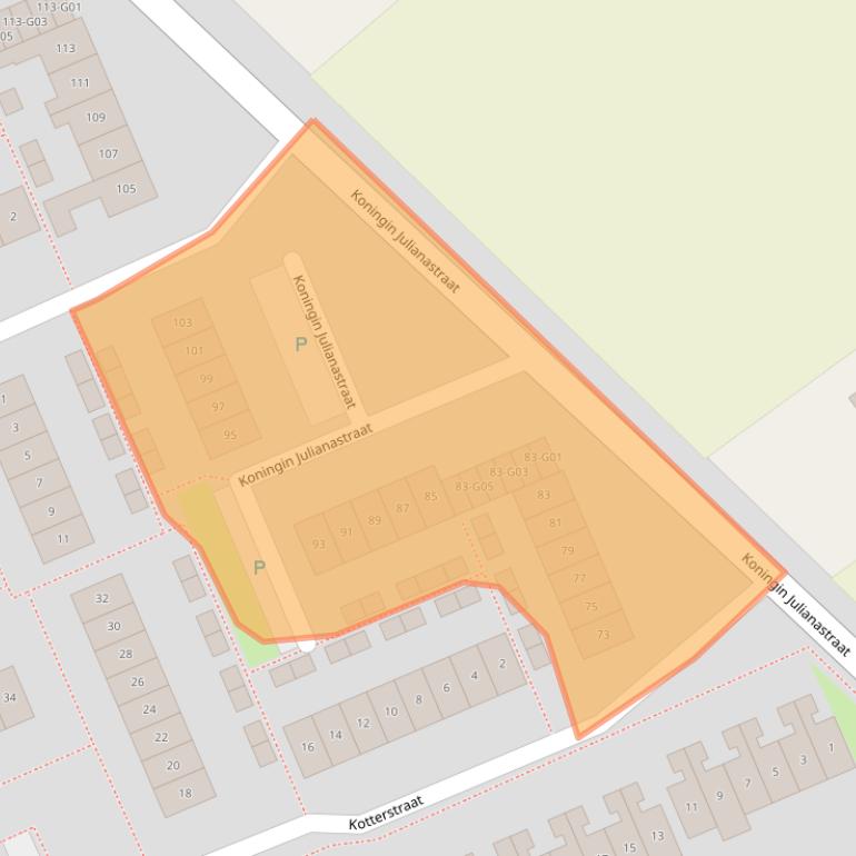 Kaart van postcodegebied 4691GN.