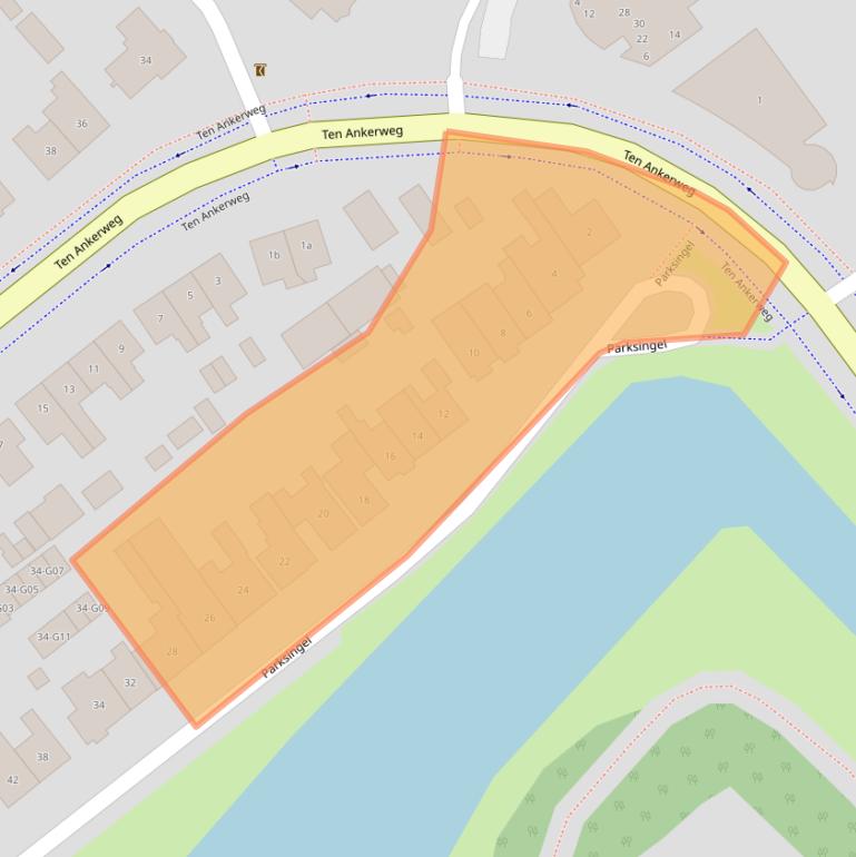 Kaart van postcodegebied 4691GS.