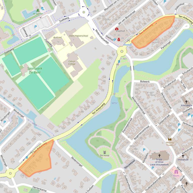 Kaart van postcodegebied 4691GV.