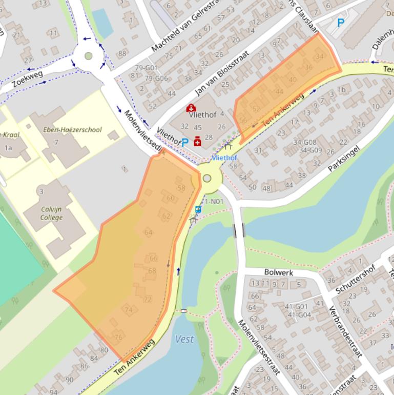 Kaart van postcodegebied 4691GX.