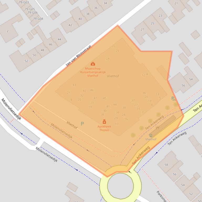 Kaart van postcodegebied 4691HA.