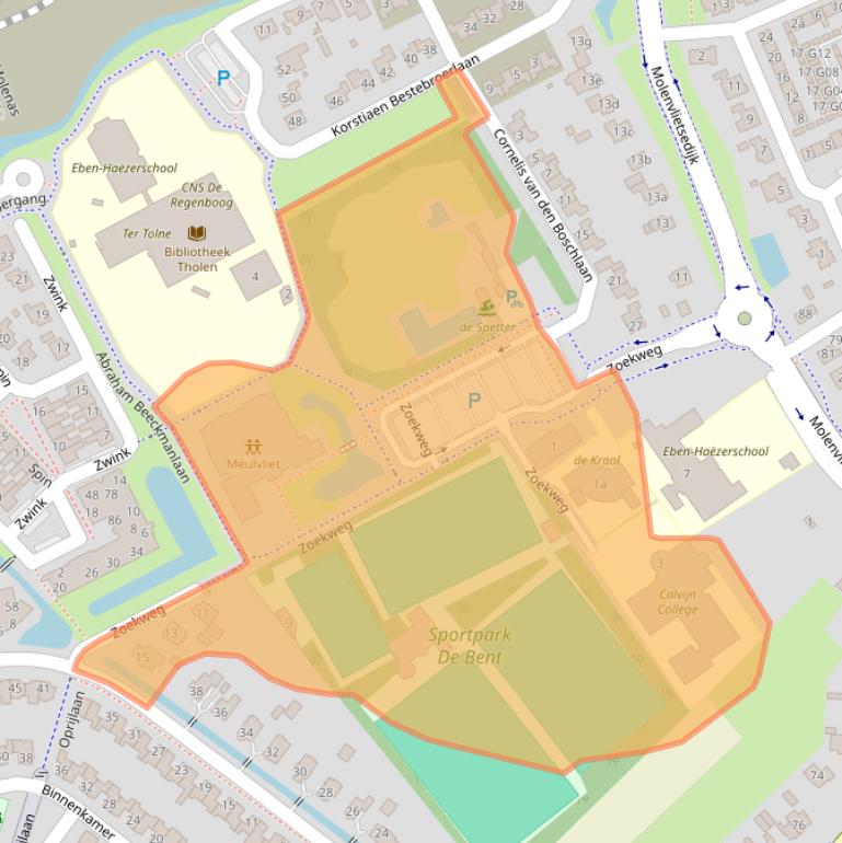 Kaart van postcodegebied 4691HT.