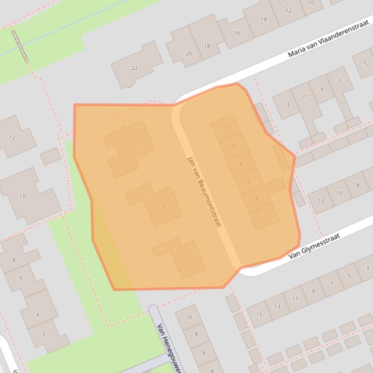 Kaart van postcodegebied 4691JB.