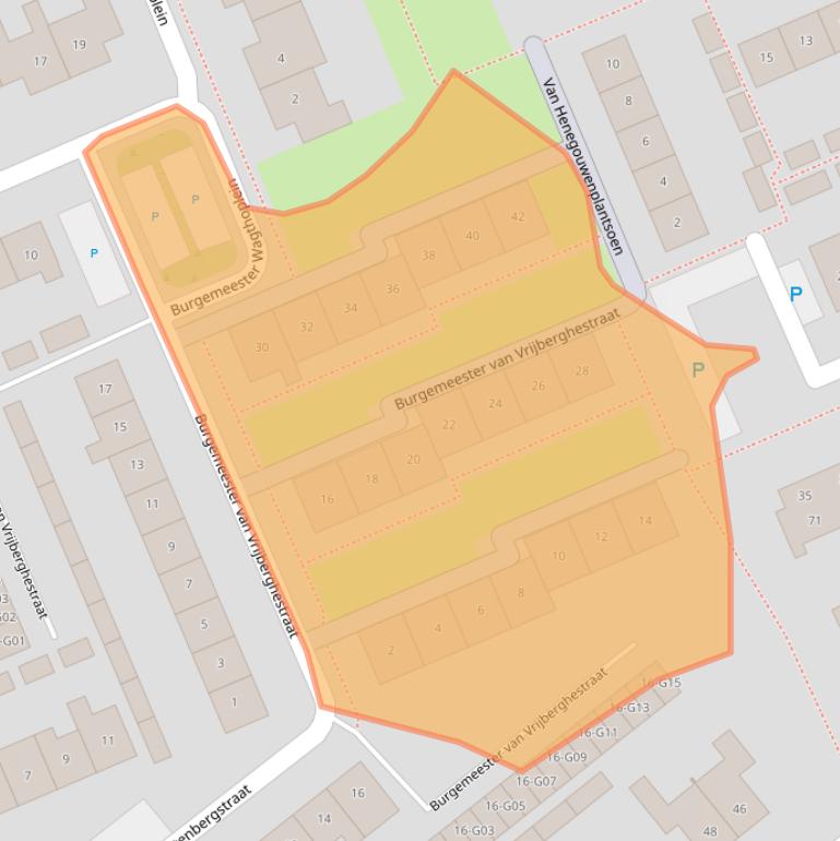 Kaart van postcodegebied 4691JG.