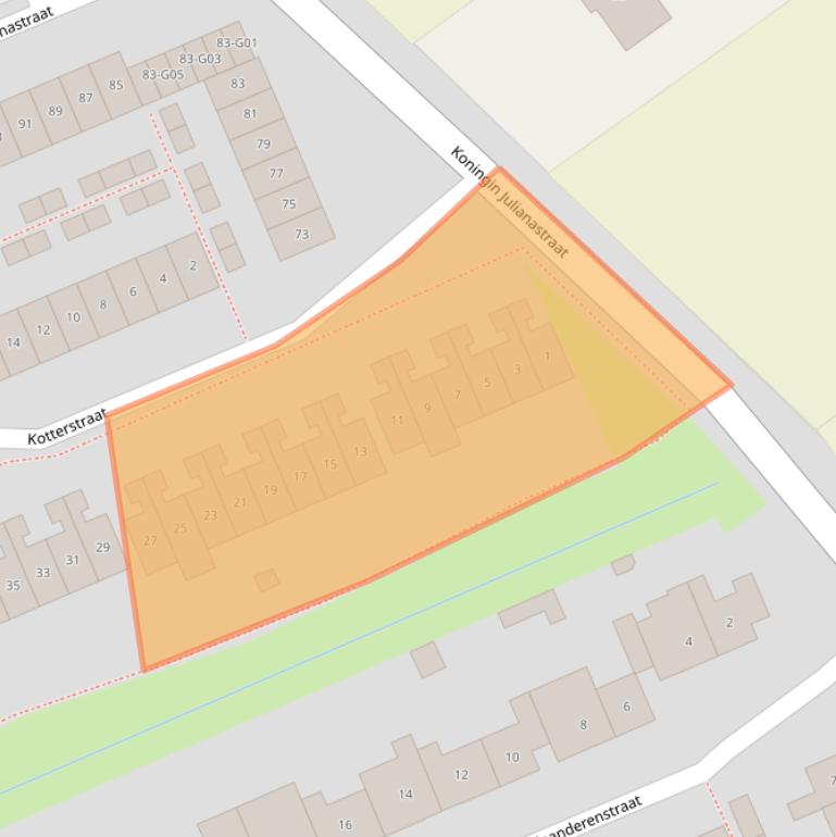 Kaart van postcodegebied 4691JM.