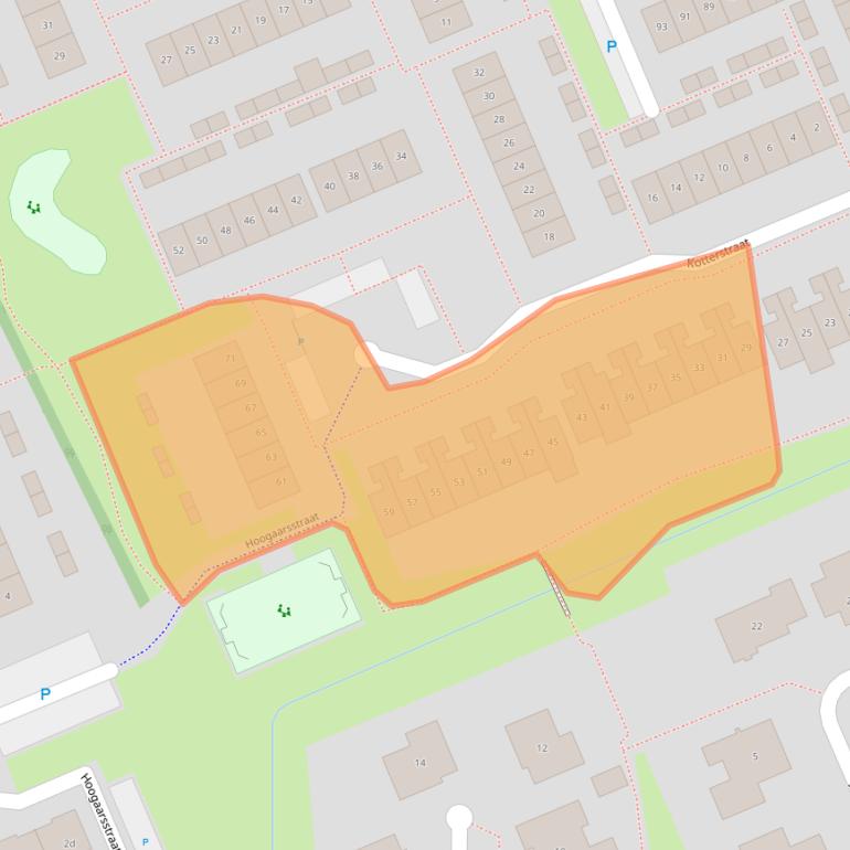 Kaart van postcodegebied 4691JN.