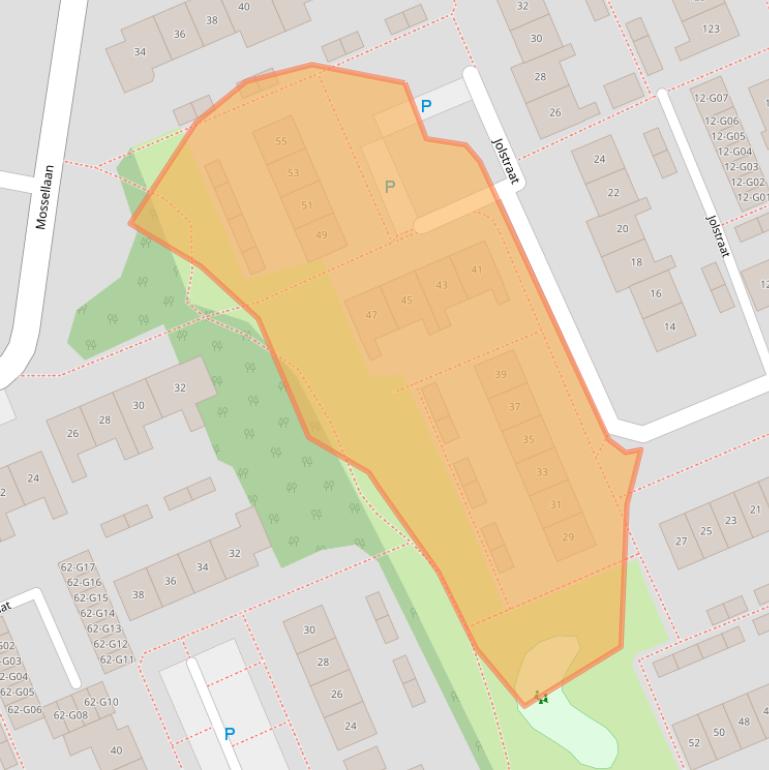 Kaart van postcodegebied 4691JT.