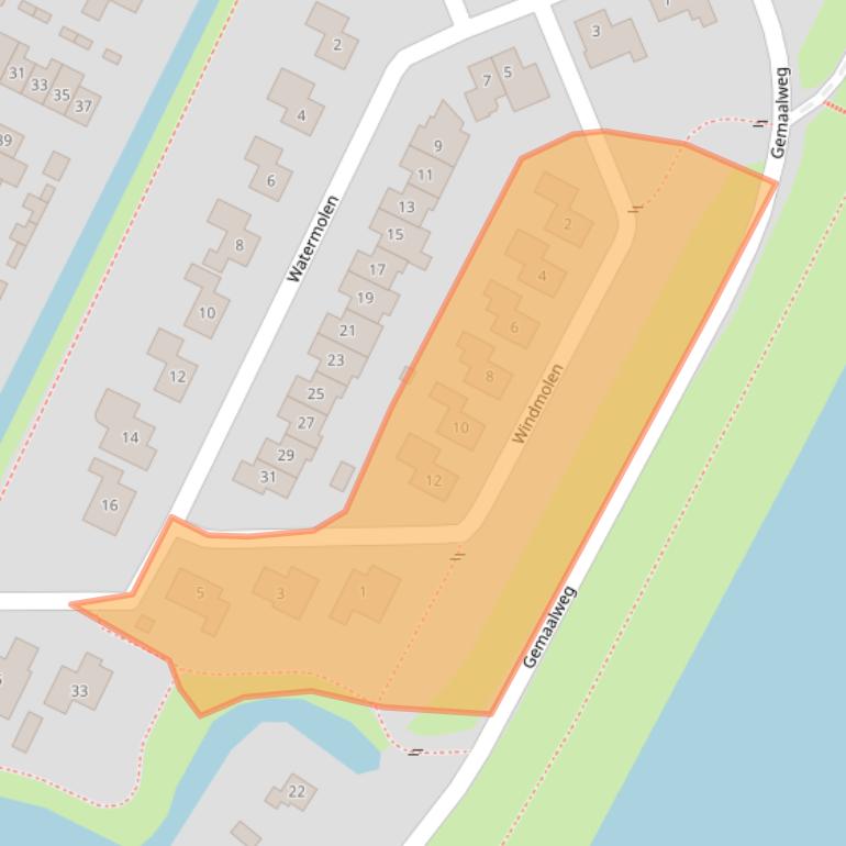 Kaart van postcodegebied 4691LN.