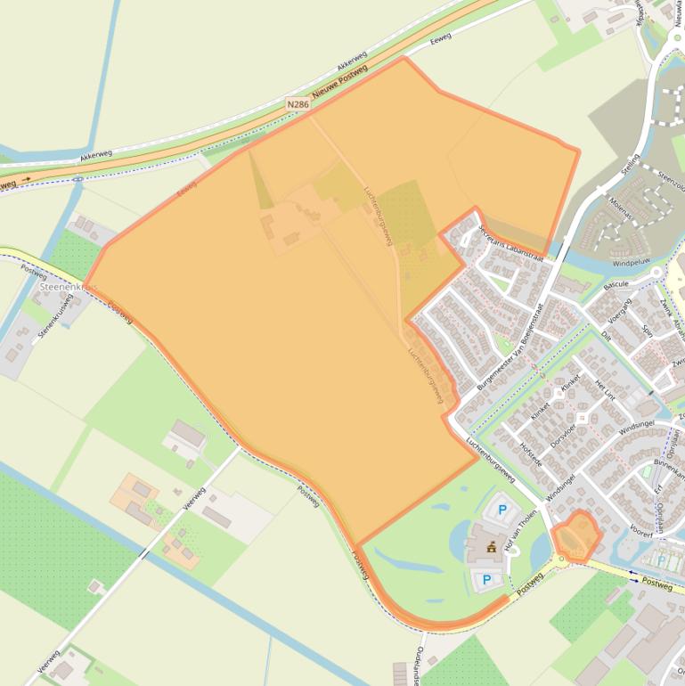 Kaart van postcodegebied 4691PA.