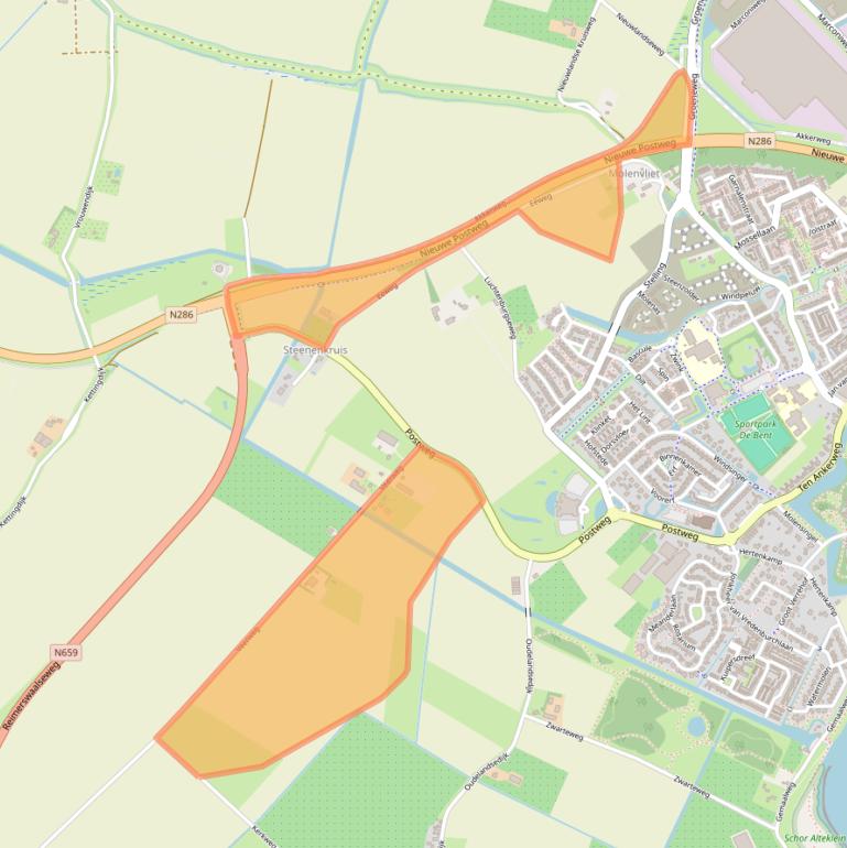 Kaart van postcodegebied 4691PC.