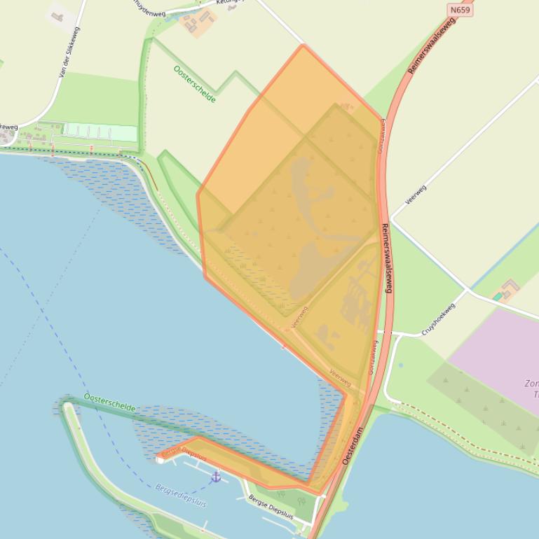 Kaart van postcodegebied 4691PD.