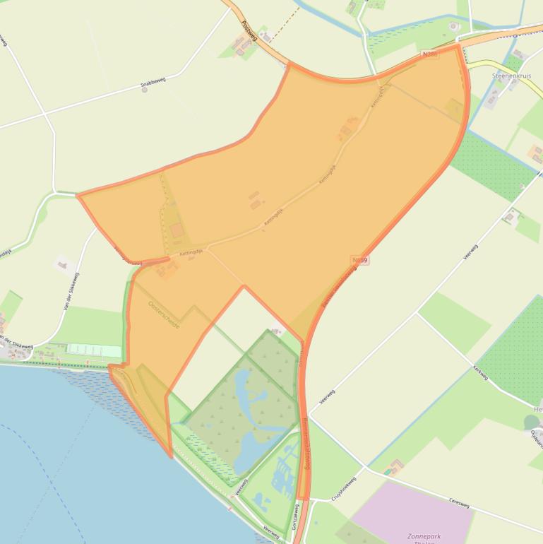 Kaart van postcodegebied 4691PE.