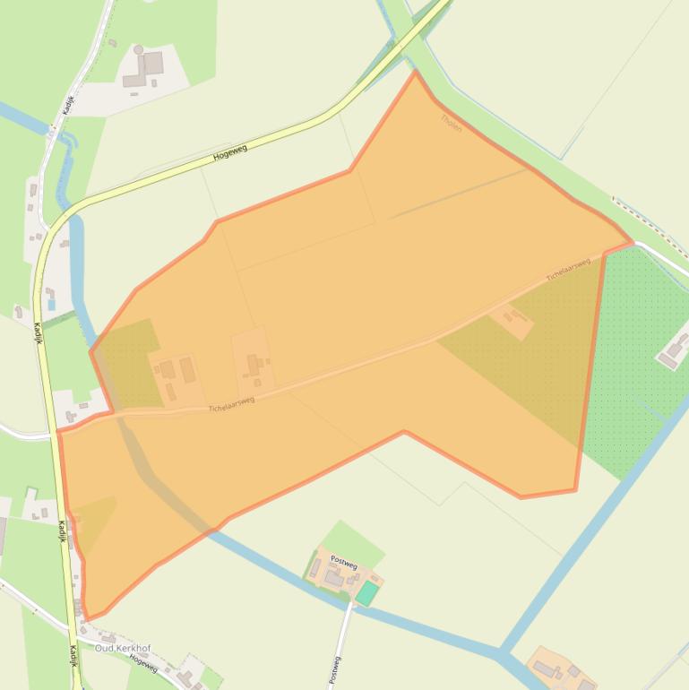 Kaart van postcodegebied 4691PH.