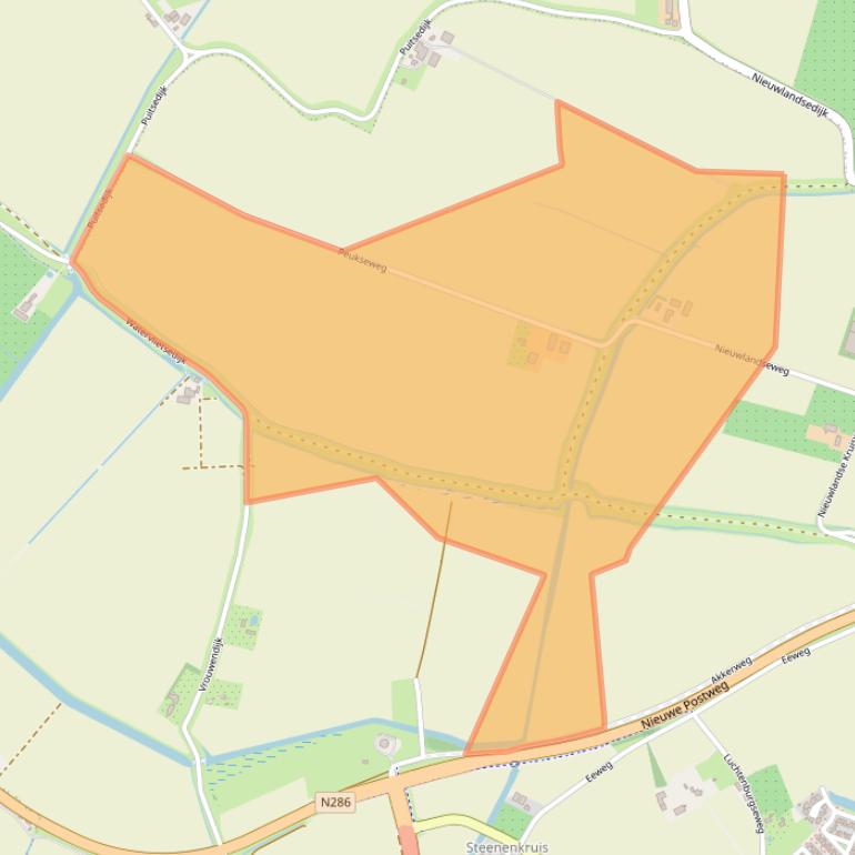 Kaart van postcodegebied 4691PK.