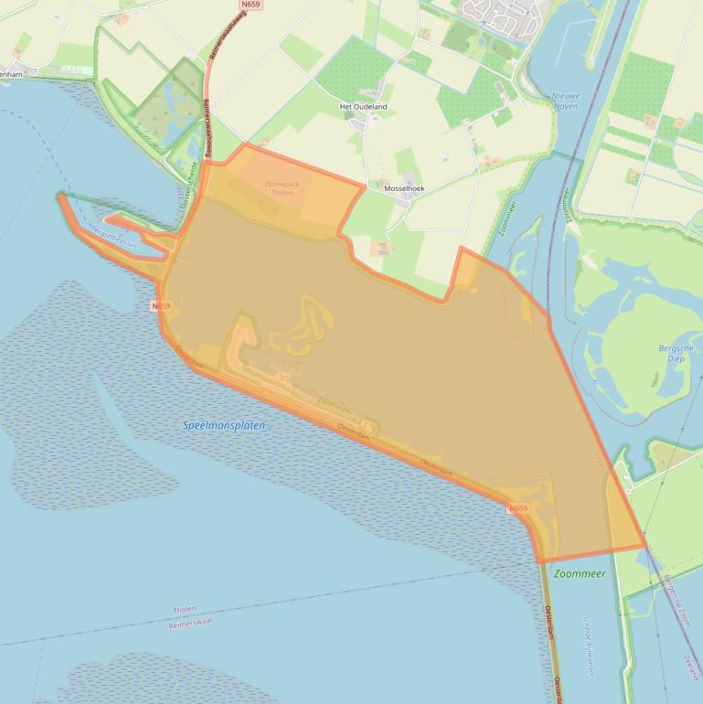 Kaart van postcodegebied 4691PV.