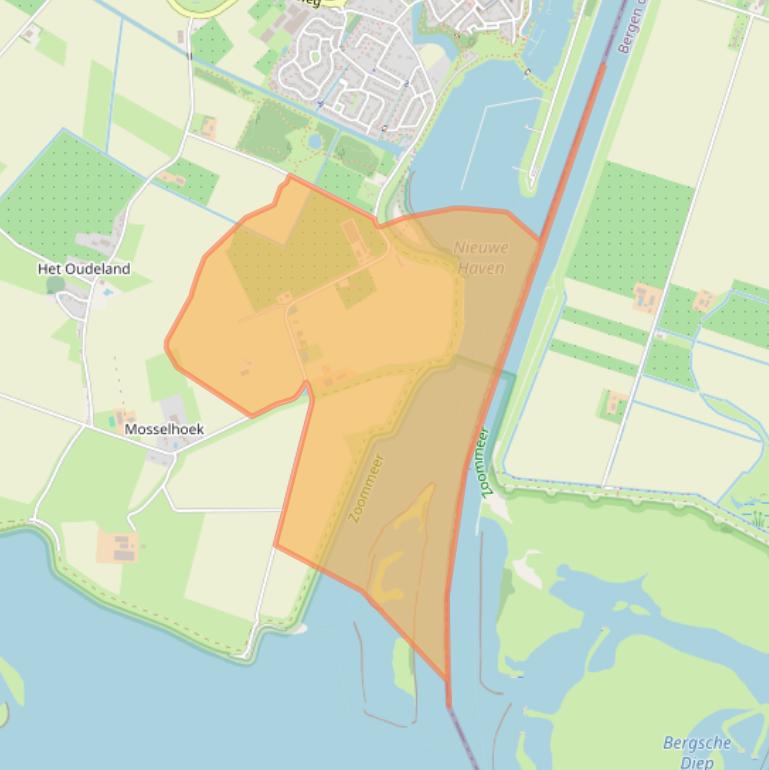 Kaart van postcodegebied 4691RL.