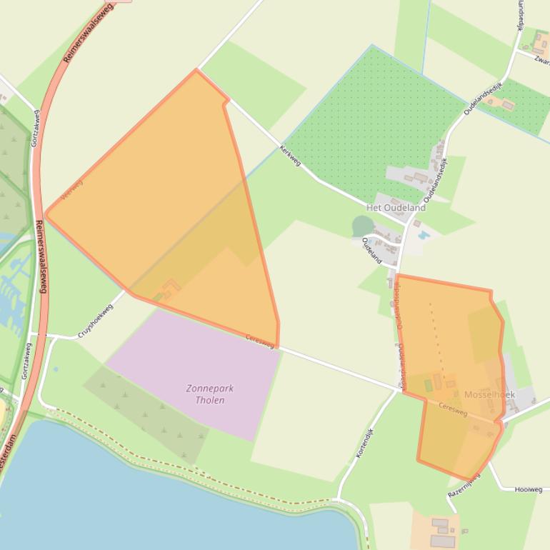 Kaart van postcodegebied 4691RP.