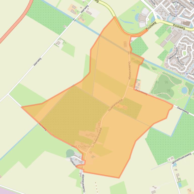 Kaart van postcodegebied 4691RT.