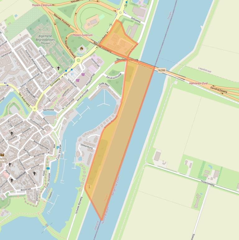 Kaart van postcodegebied 4691RW.