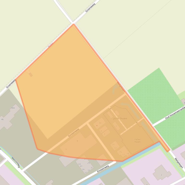 Kaart van postcodegebied 4691SW.