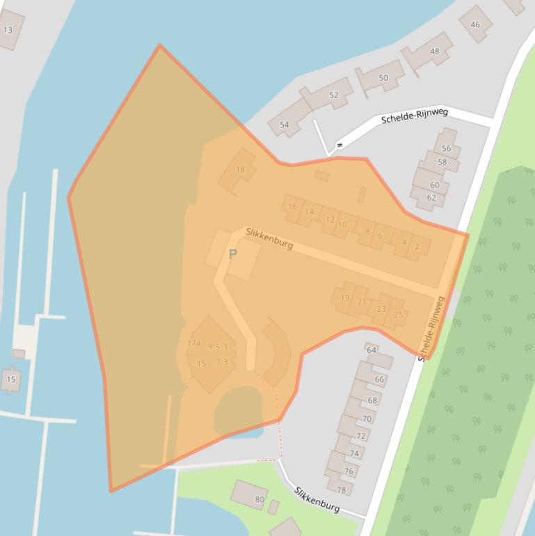 Kaart van postcodegebied 4691TC.