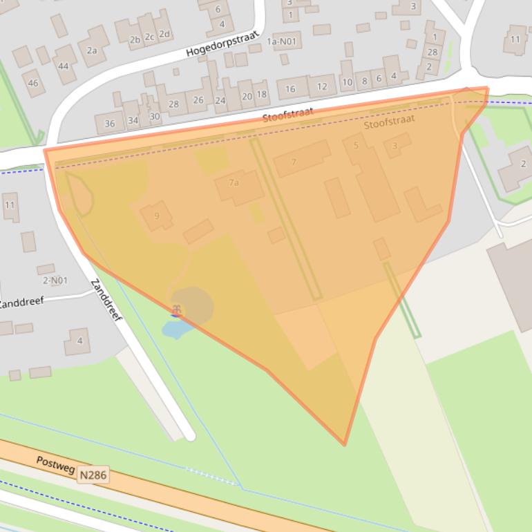 Kaart van postcodegebied 4693BA.