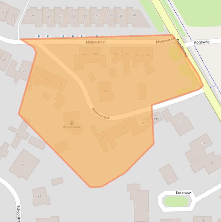 Kaart van postcodegebied 4693BK.