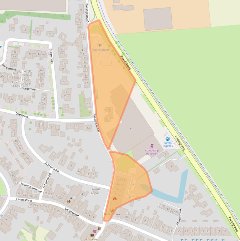 Kaart van postcodegebied 4693BR.