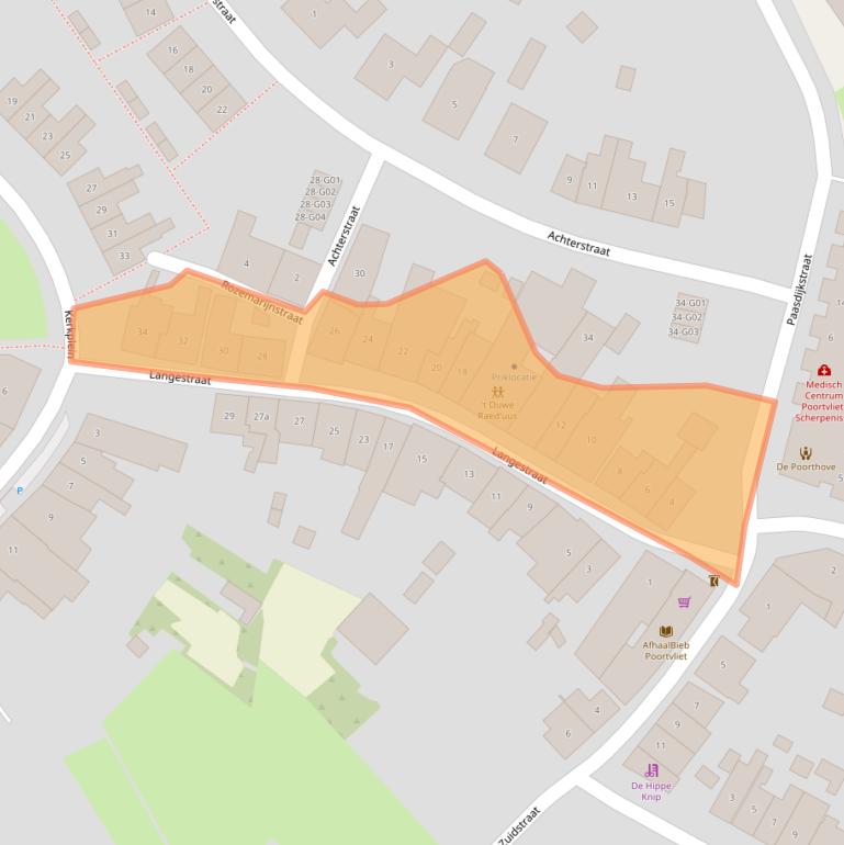 Kaart van postcodegebied 4693BT.