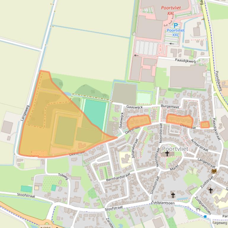 Kaart van postcodegebied 4693CH.