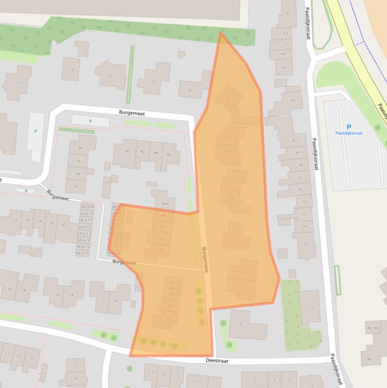 Kaart van postcodegebied 4693CK.