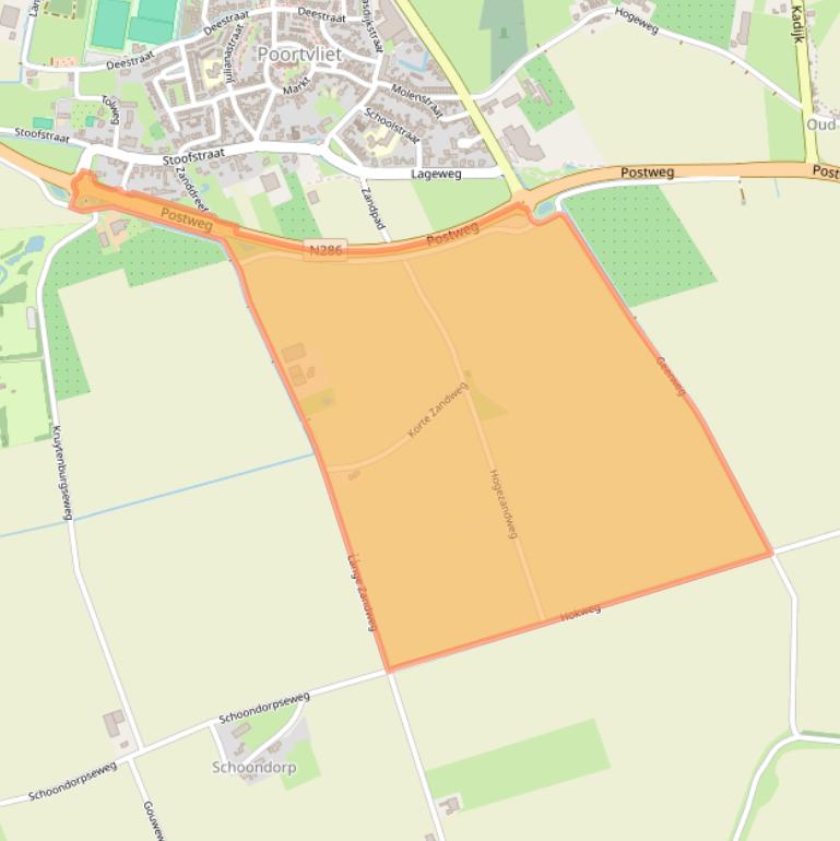 Kaart van postcodegebied 4693PB.