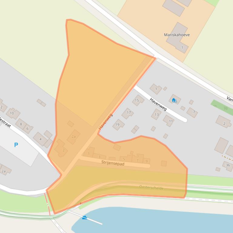 Kaart van postcodegebied 4693PG.