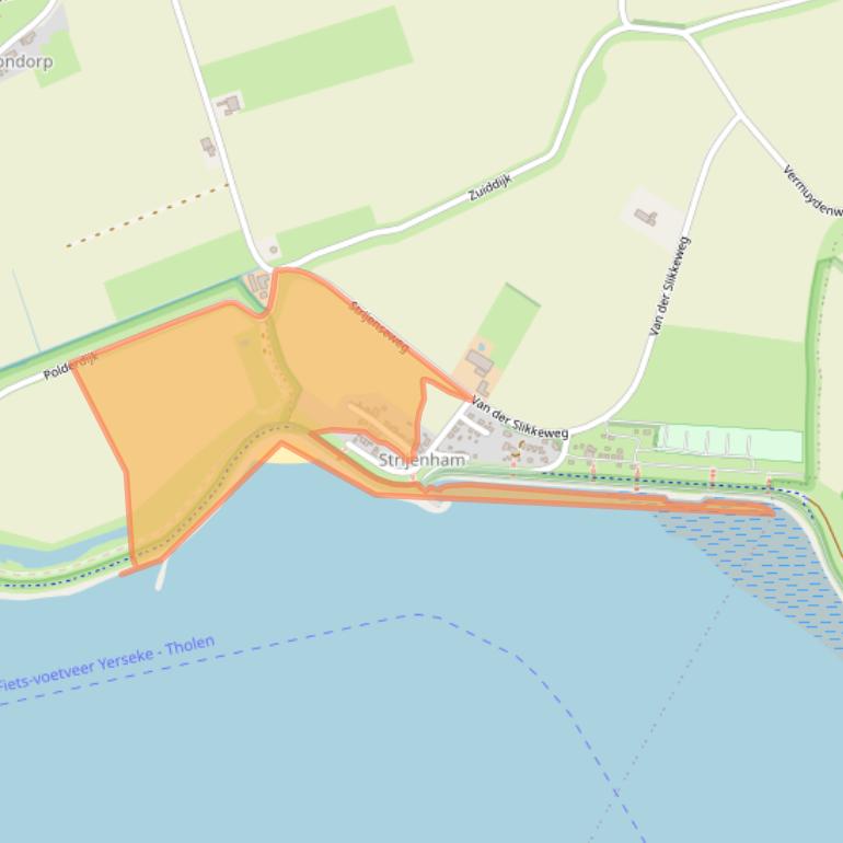 Kaart van postcodegebied 4693PH.