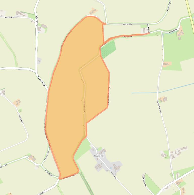 Kaart van postcodegebied 4693PM.